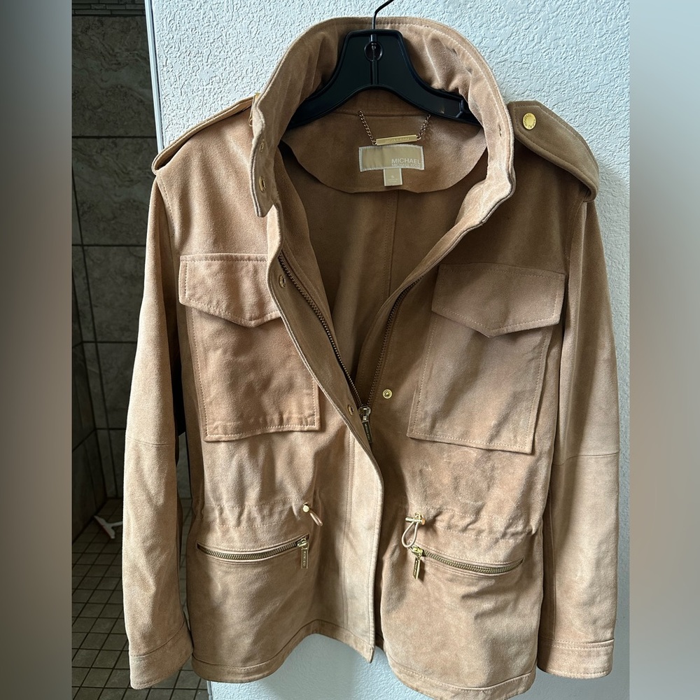 Michael Kors tan suede jacket